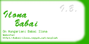 ilona babai business card